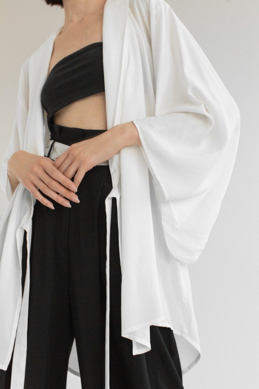 блуза-кимоно белая